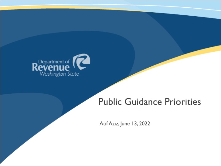 public guidance priorities n.w