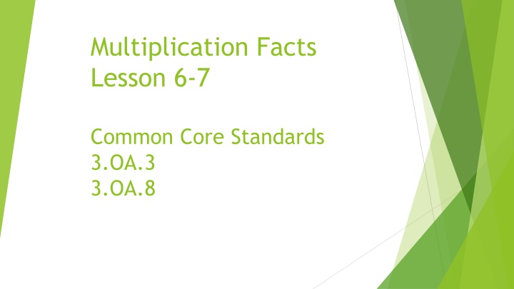 multiplication facts lesson 6 7 n.w