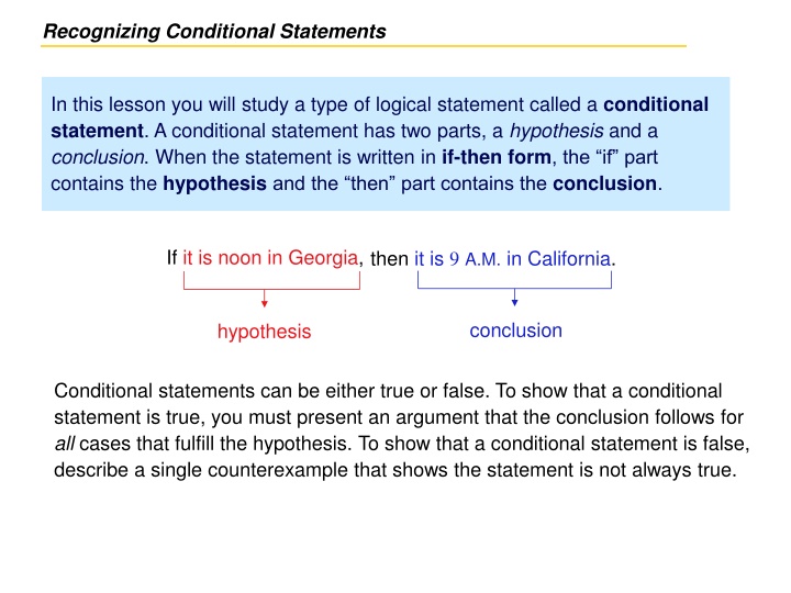 recognizing conditional statements n.w