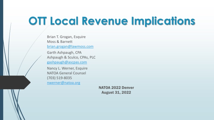 ott local revenue implications n.w
