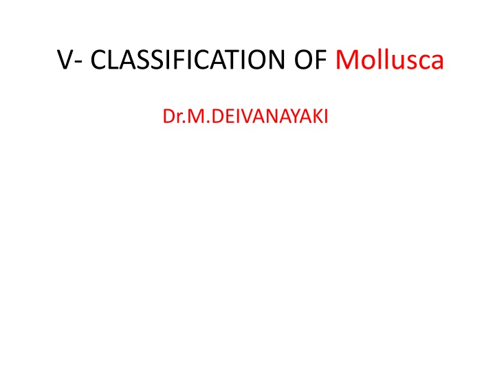 v classification of mollusca n.w