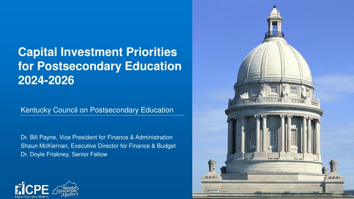 capital investment priorities for postsecondary n.w