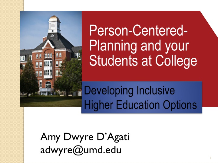 Person-Centered Planning in Higher Education