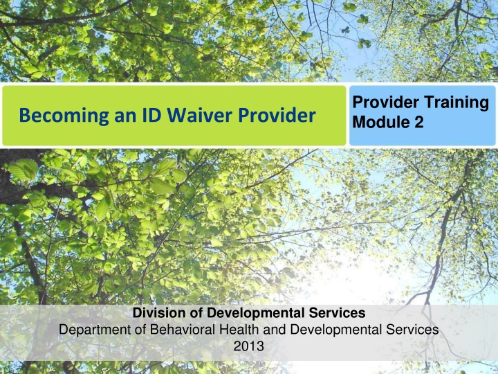 provider training module 2 n.w