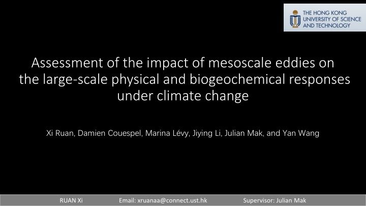 assessment of the impact of mesoscale eddies n.w