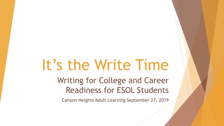 it s the write time writing for college n.w