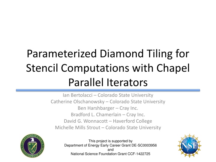 parameterized diamond tiling for stencil n.w