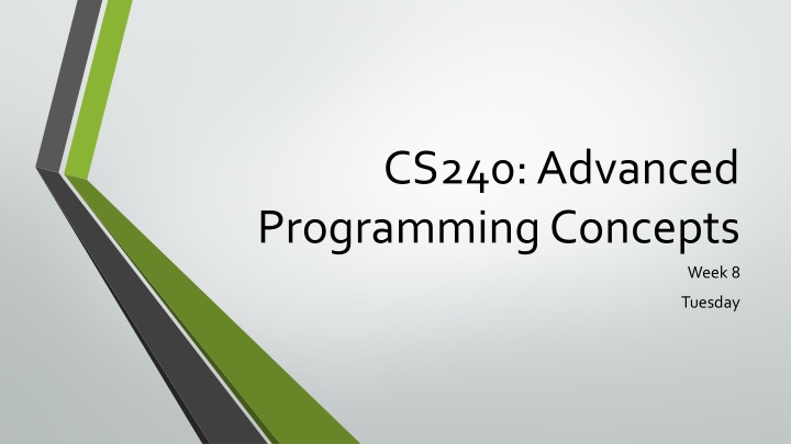 cs240 advanced programming concepts n.w