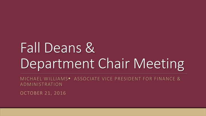 fall deans department chair meeting n.w