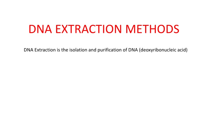 dna extraction methods n.w
