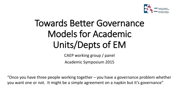 towards better governance towards better n.w