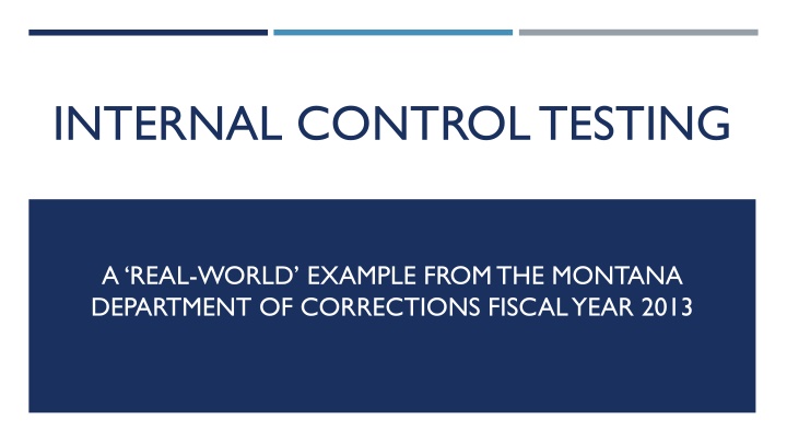 internal control testing n.w