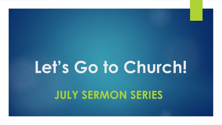 let s go to church n.w
