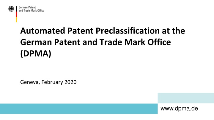 automated patent preclassification at the german n.w
