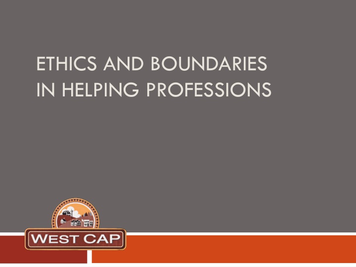 ethics and boundaries in helping professions n.w