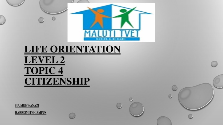 life orientation level 2 topic 4 citizenship n.w