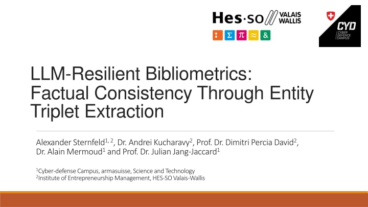 llm resilient bibliometrics factual consistency n.w