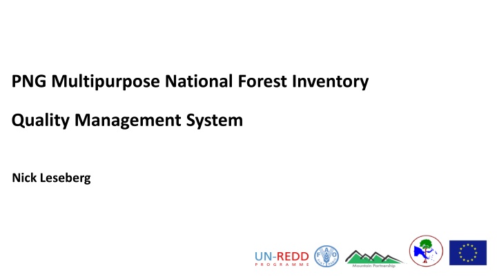 PNG Multipurpose National Forest Inventory Quality Management
