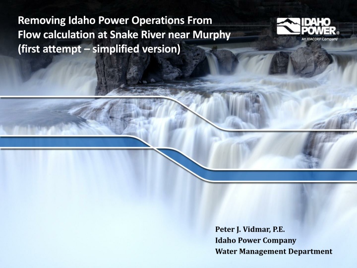removing idaho power operations from flow n.w