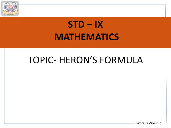 std ix mathematics n.w