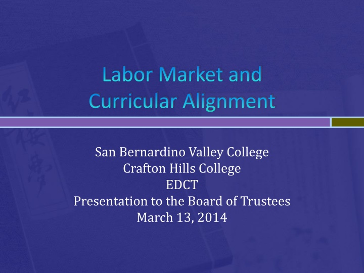 labor market and curricular alignment n.w