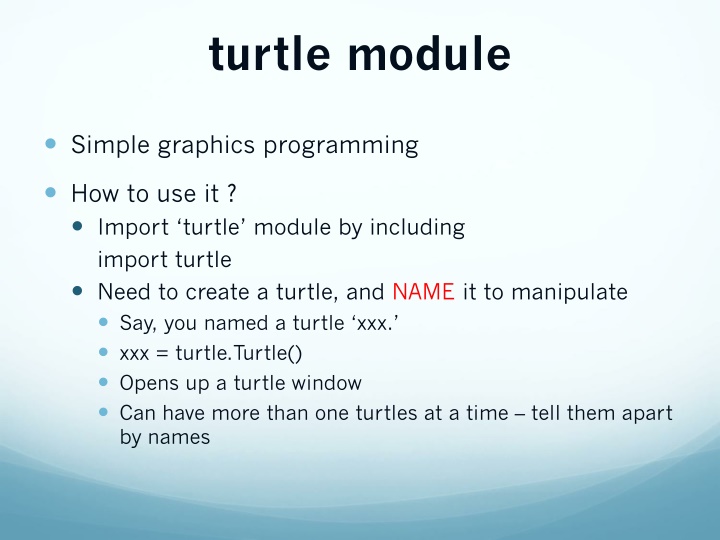 turtle module n.w