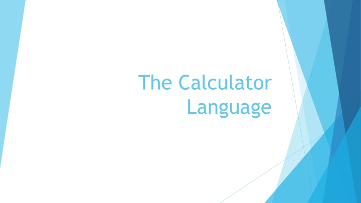 the calculator language n.w
