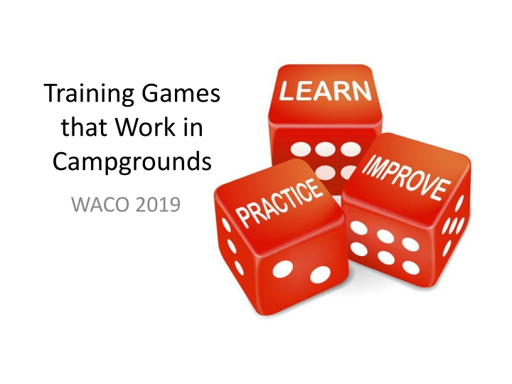 training games that work in campgrounds n.w