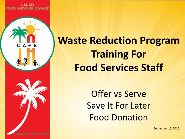 waste reduction program training for food n.w