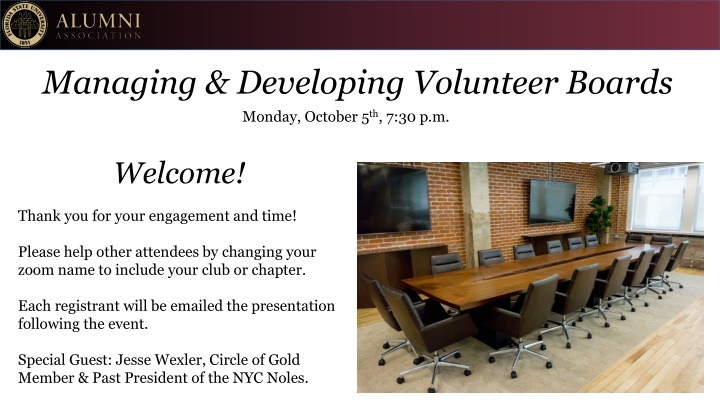managing developing volunteer boards monday n.w