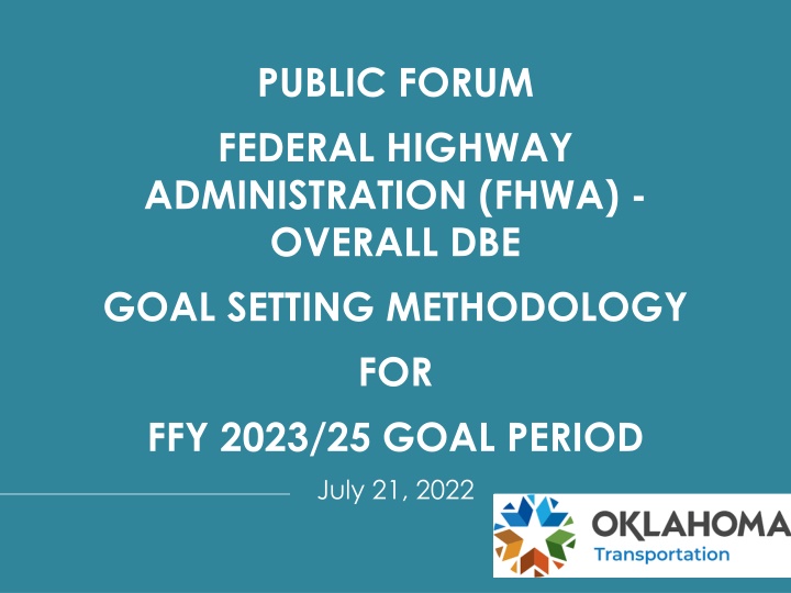 public forum federal highway administration fhwa n.w