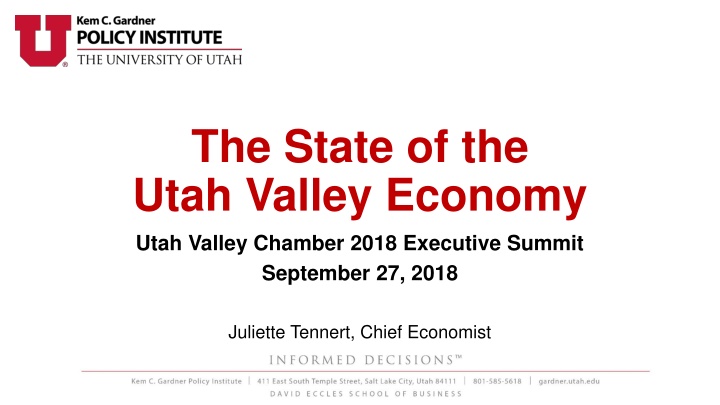 the state of the utah valley economy utah valley n.w