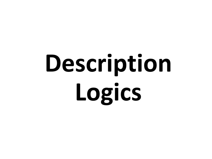 description logics n.w