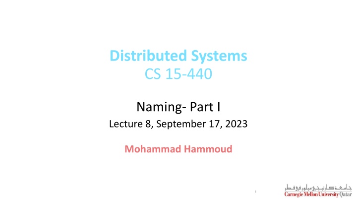 distributed systems cs 15 440 n.w