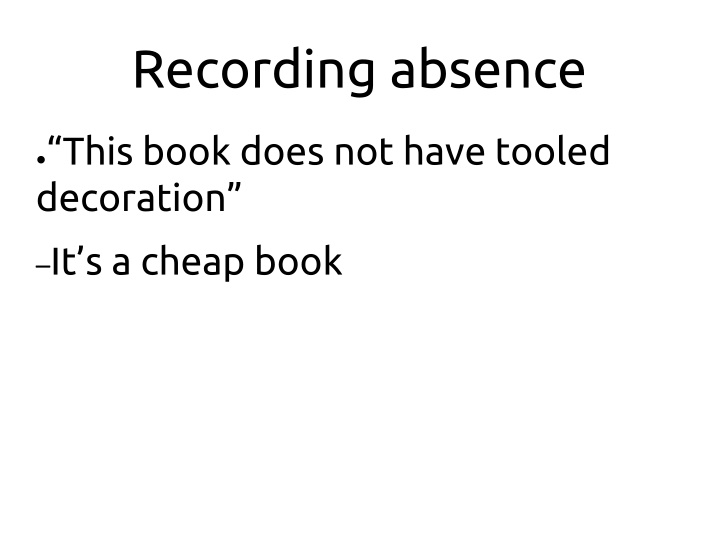 recording absence n.w