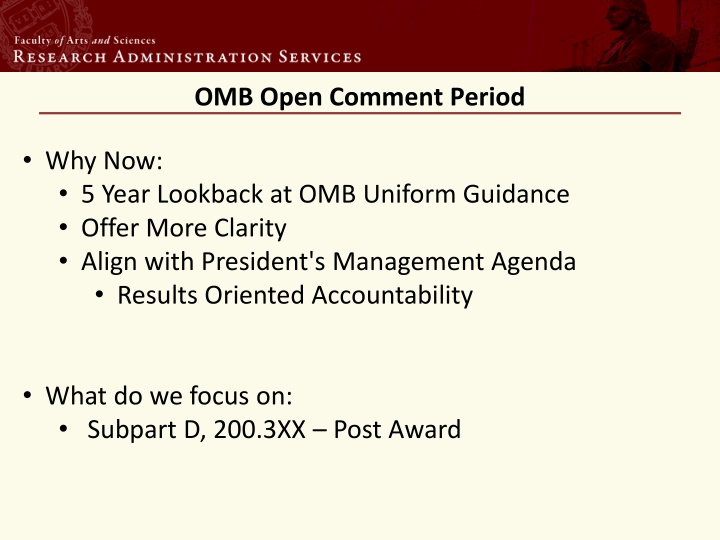 omb open comment period n.w
