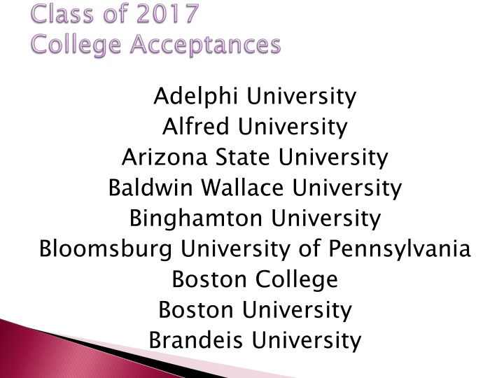 List of Universities in the US