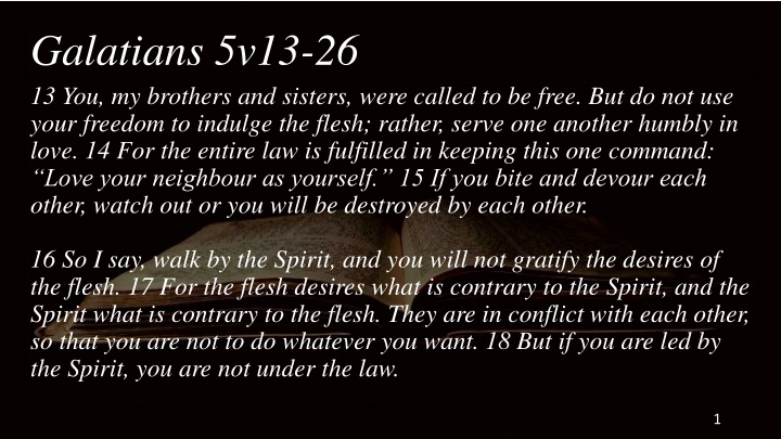 galatians 5v13 26 n.w
