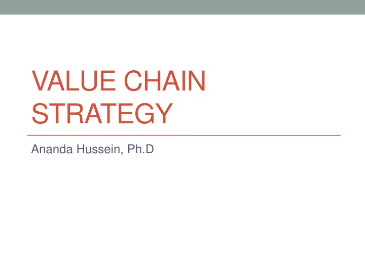 value chain strategy n.w
