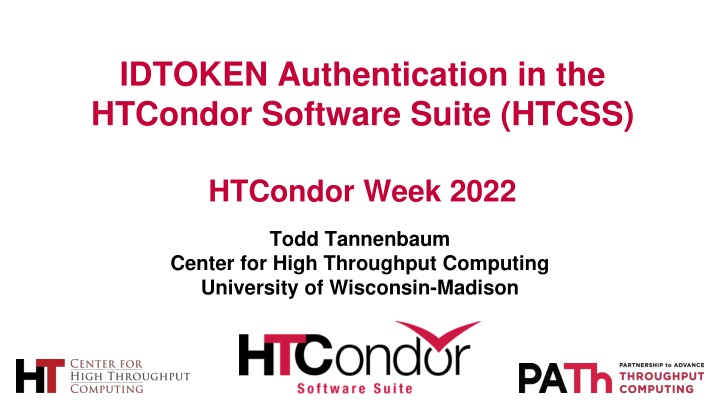 idtoken authentication in the htcondor software n.w