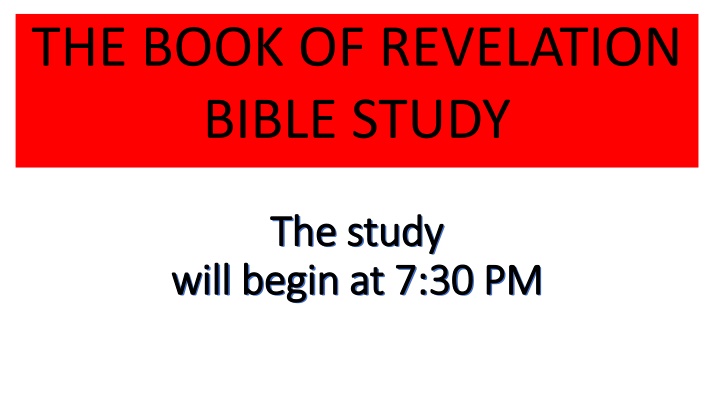 the book of revelation bible study n.w