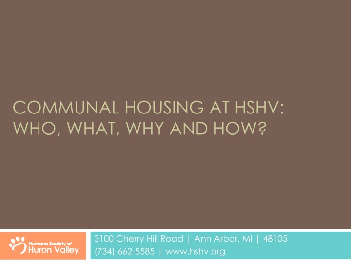 communal housing at hshv who what why and how n.w