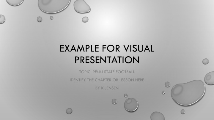 example for visual presentation n.w