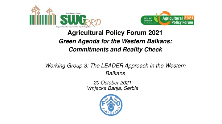 agricultural policy forum 2021 green agenda n.w