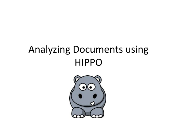 analyzing documents using hippo n.w