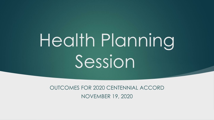 health planning session n.w