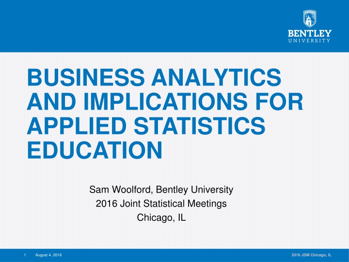 Business Analytics and Implications for Applied Statistics Education