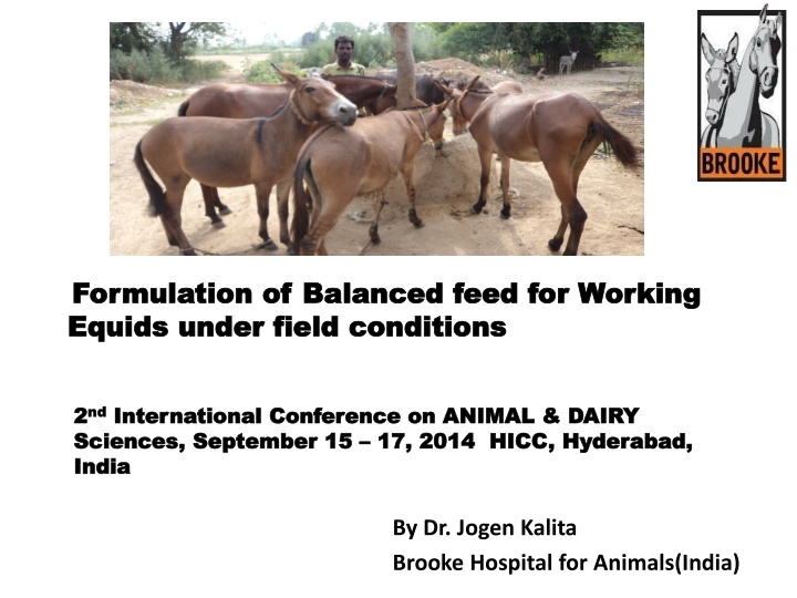 formulation of balanced feed for working n.w