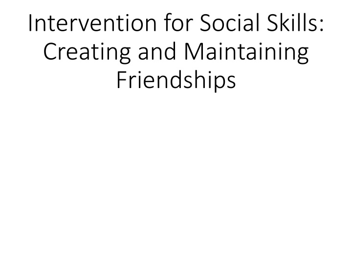 intervention for social skills creating n.w