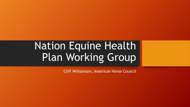 Guidelines for Interstate Horse Movement